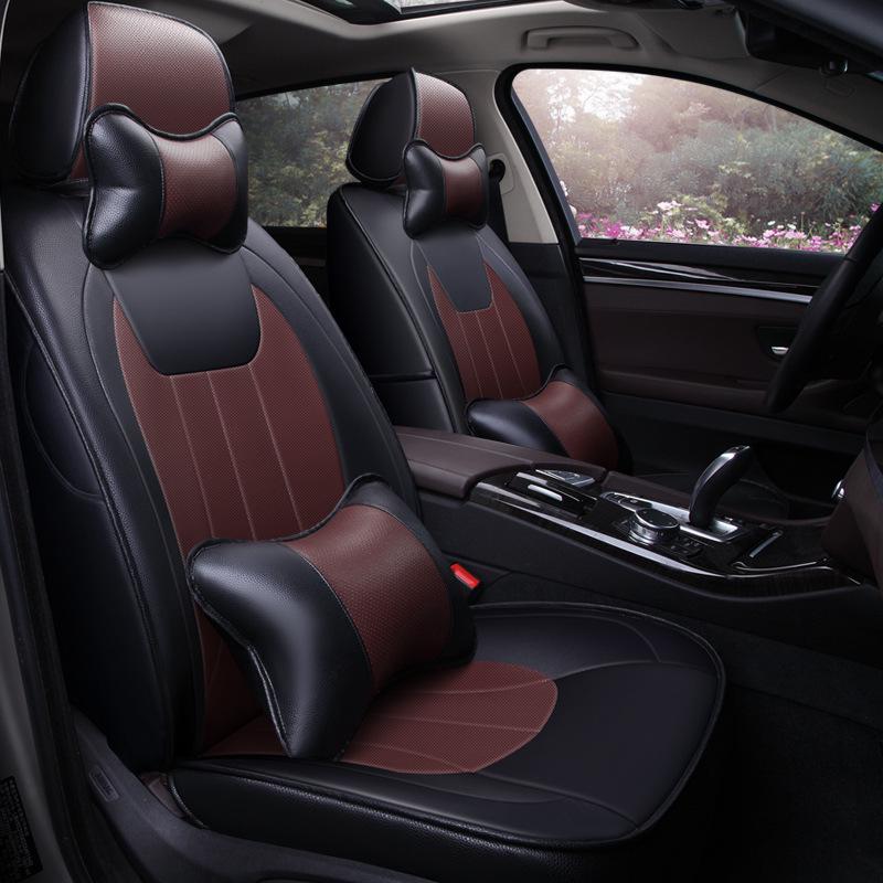 Universal Full Leather 3D Surround Car Seat Cushion - All-Season Protection