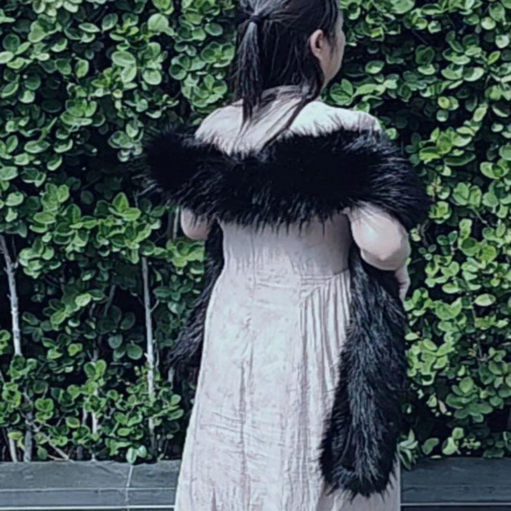 Long Scarf Unisex Imitation Fur Scarf Cold-proof Fox Hair Big Hair Collar Student Warm Neck Cover Tide