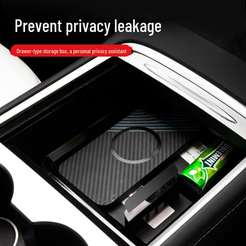 Tesla Model Y/3 Schowek konsoli środkowej z podłokietnikiem