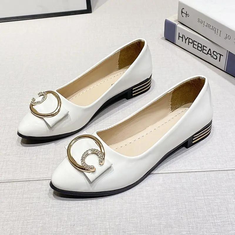 Fashion Chunky Heels Women's Shoes Office Block Heel Low Elegant Square Toe Ladies Pumps Wholesale Popular Chic Point Footwear Lastest