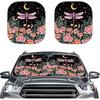 Mushroom Car Windshield Sunshade Daisy Flower Dragonfly Butterfly Mushroom Auto Front Sun Shades Foldable Sunlight Protection Visor Universal Vehicle
