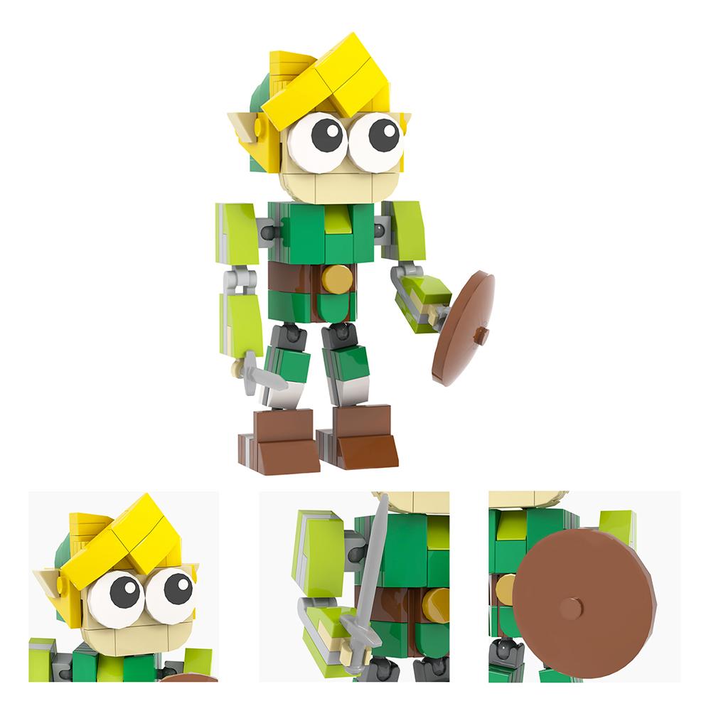 MOC Spiel Figuren Brickheadz Link Steine Motorrad Fahrzeug Kompatible Bausteine Spielzeug Für Kinder Erwachsene Freunde Geschenk Medol