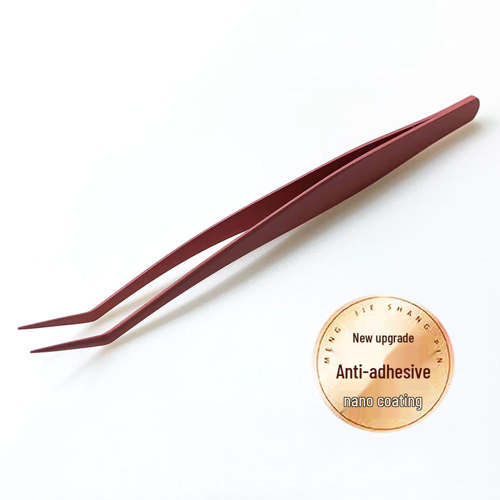 Gold Feather High-Precision Non-Stick Eyelash Tweezers for Grafting False Lashes