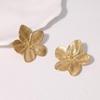 Retro Stainless Steel Floral Stud Earrings – Advanced Design, Non-fading, Versatile, for Women