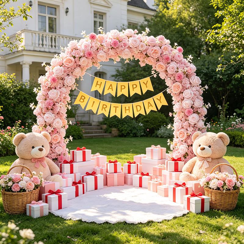Cross-Border Floral Simulation for Wedding Arch & Event Decor