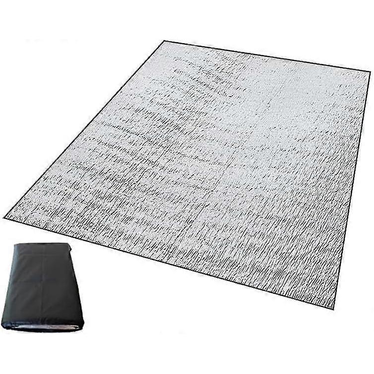 Tapis de Camping en Aluminium, Tapis de Couchage en Mousse pour Camping, Tapis Isolant en Feuille d'Aluminium, Tapis de Tente 200x150cm