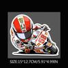 Creative anime motorcycle and rider personalized car laptop stickers, car motorcycle bicycle sun protection and waterproof stickers decoration