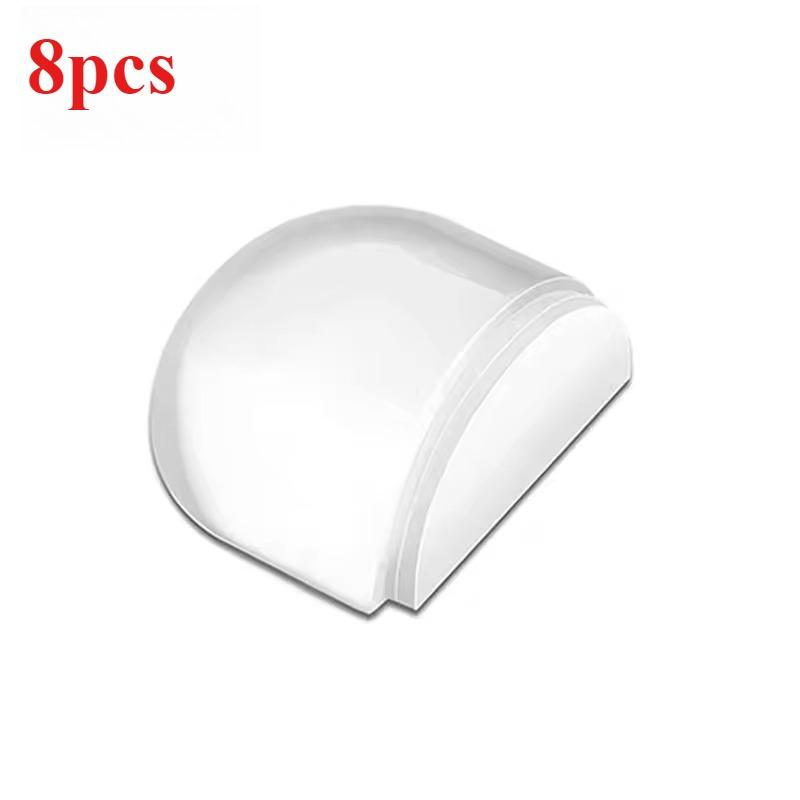 1-8 Stück Transparenter Türstopper Selbstklebender Türhalter Schnapper Bodenmontierter Türstopper zum Schutz von Wand und Möbeln