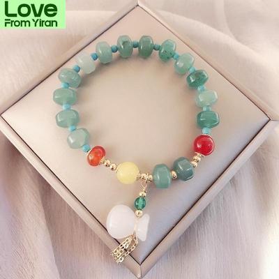New Arrival Arrival Classic Vintage Lucky Women Bag Natural Jade Bracelets Handemade Crystal Stone Beads Wrist Bracelet Bangle Stylish Fashionable