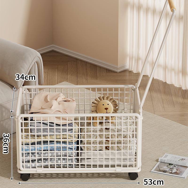 Movable Storage Basket Iron Organizer Baskets Luxury Large Toys Clothes Organizers Cart Multipurpose Kitchen Organizing Carts