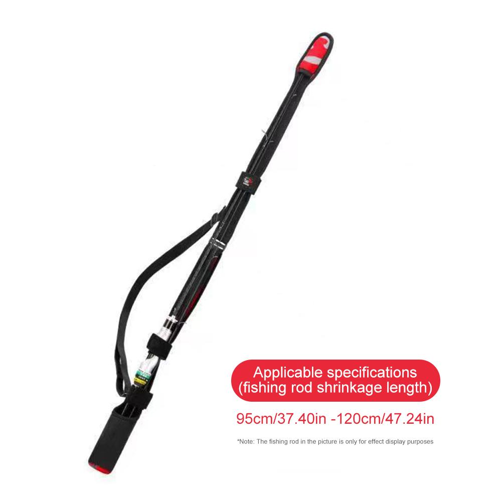 Portable Fishing Rod Carry Strap Adjustable Fishing Rod Storage Bag Wear-resistant Fastener Tie Fishing Accessories