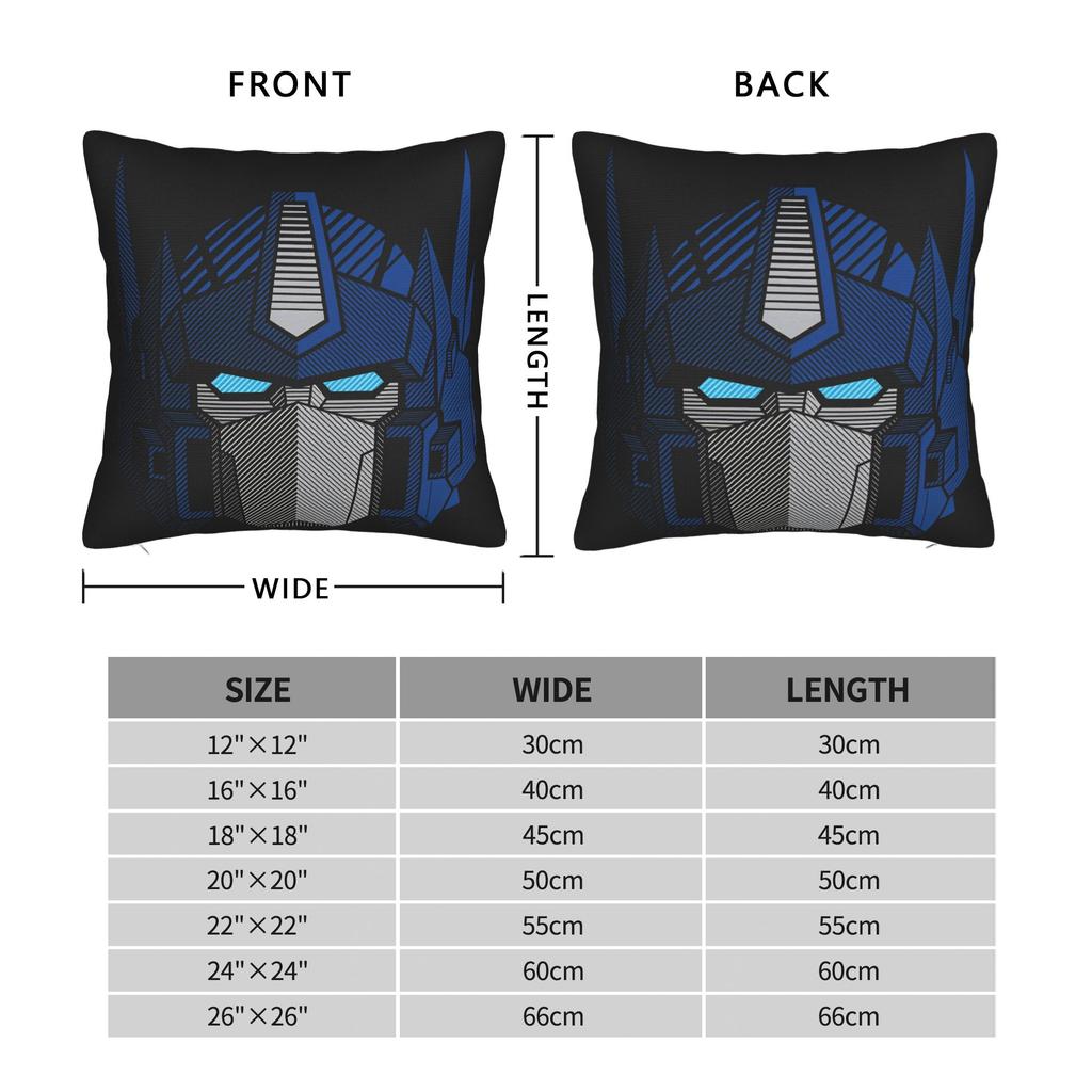 Super Robert Optimuss Primes Pillow Case Print Pillow Cover Retro Trendy Pillowcases For Couch Sofa Bedroom