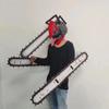 Máscara Cosplay Anime Chainsaw Man Denji Pochita Máscara Chainsawman Rol Sierra Casco de Látex Fiesta de Halloween Accesorios de Atrezo