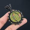 Unakite Gemstone Handmade Copper Wire Wrap Jewelry Gorgeous Pendant For Wedding Gift