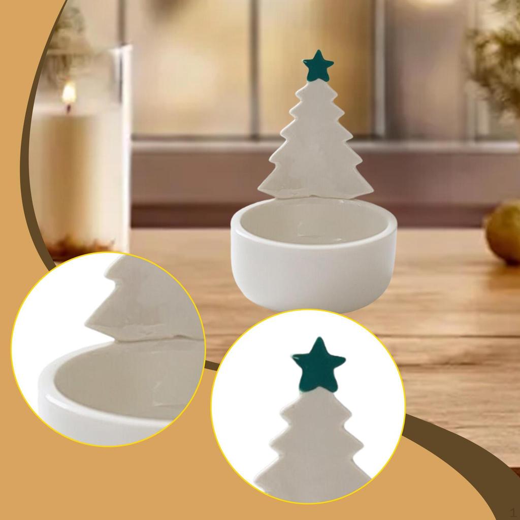Weihnachts-Teelichthalter Kerzenbecher Klein Dekoratives Baumdesign für Tisch
