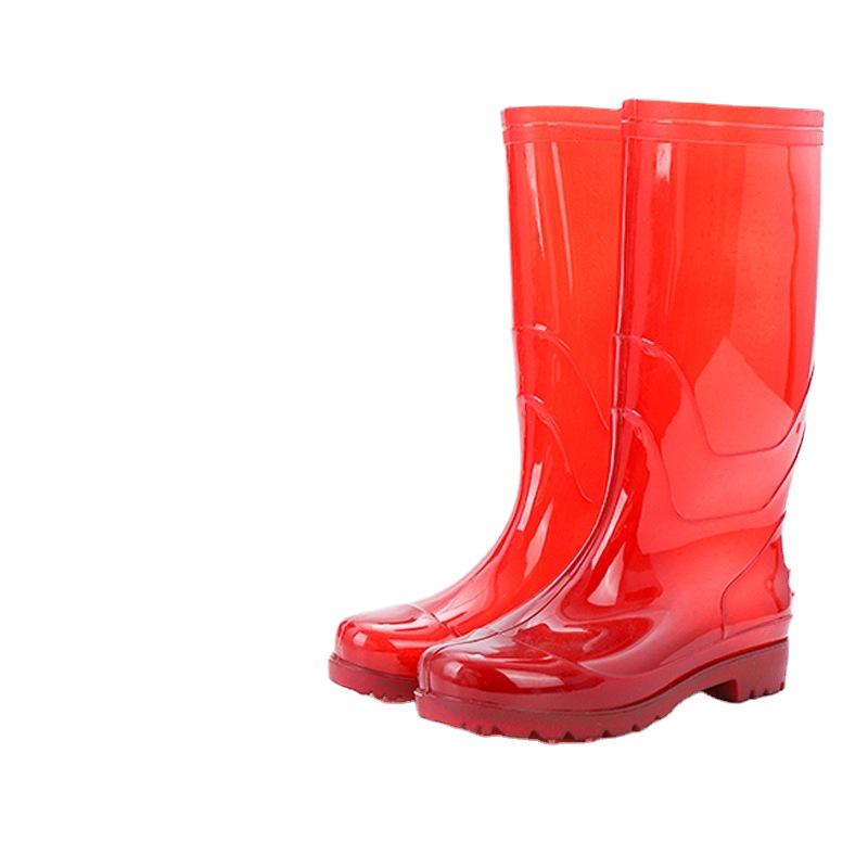 Men's Waterproof High Tube Rain Boots - Non-Slip Rubber Construction Boots