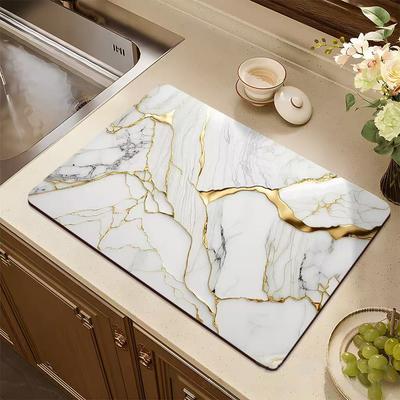 Kitchen Countertop  Mat, Washbasin  Proof Mat, Bowl And Plate Drying Mat, Bar Counter Absorbent Cup Mat, No Wash Insulation Mat
