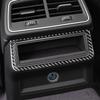 For Adui A6 A7 C8 2019-2024 Carbon Fiber Rear Air Conditioning Control Storage Frame Panel Cover Trim Car Accessories Sticker