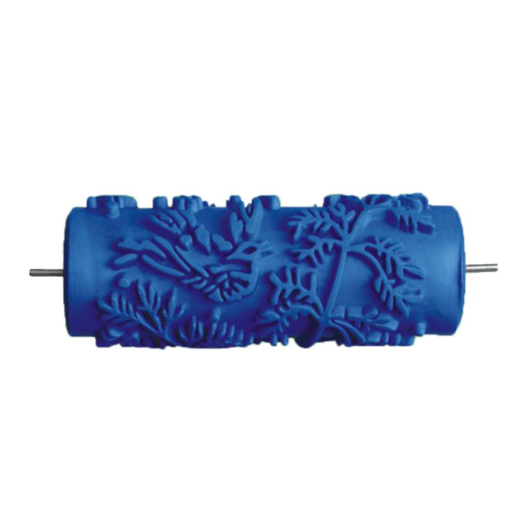 5Inch Rubber Roller Brush Patterned Paint Roller Perfect For Textured And Glitter Paint Easy To Clean And Reuse