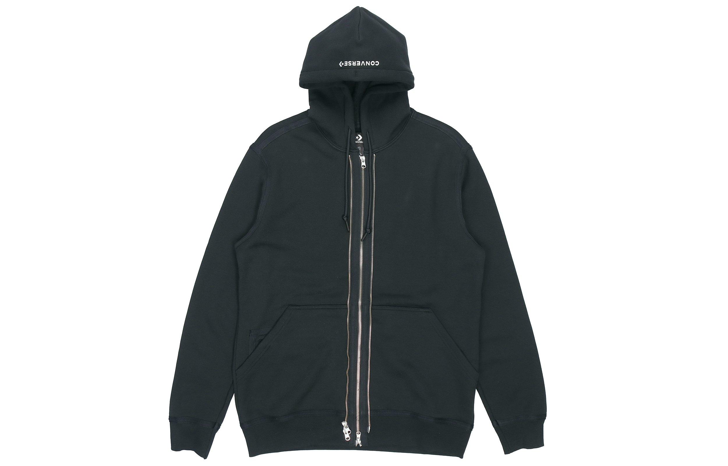 Converse Jackets Men s Black Hooded Moderate Other 10019463-A01 XXS