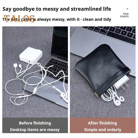 Cosmetic Bag Magnetic Closure Waterproof Compact Size Portable Lipstick Headphones Storage Bag Multifunctional Organizer