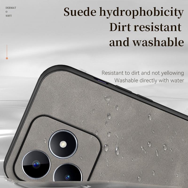 For Oppo Realme C53 Case 6.74''  Luxury Matte Leather Shockproof Phone Case for Opo Appo Realme C53 4G RealmeC53 C 53 Back Cover