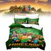 Duvet Minecraft 3d Cover Bedding Set Pillowcase Cartoon Print Single Double