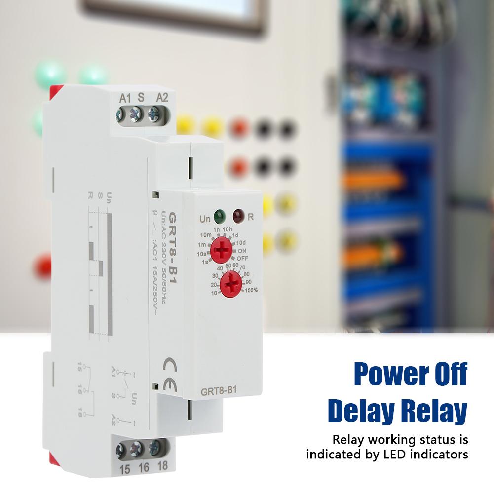 GRT8-B1  Ausschaltverzögerungs-Zeitrelais Zeitrelais DIN-Schienenmontage AC 220V