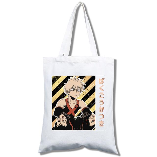 Boku No Hero My Hero Academia Deku Bakugou Tragetasche, Cartoon-Druck, Mädchen, Einkaufstaschen, lässige Mode