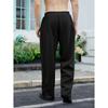 Pantalones de Chándal para Hombre Cintura Elástica Cordón Pierna Recta Bolsillo Pierna Ancha Holgados