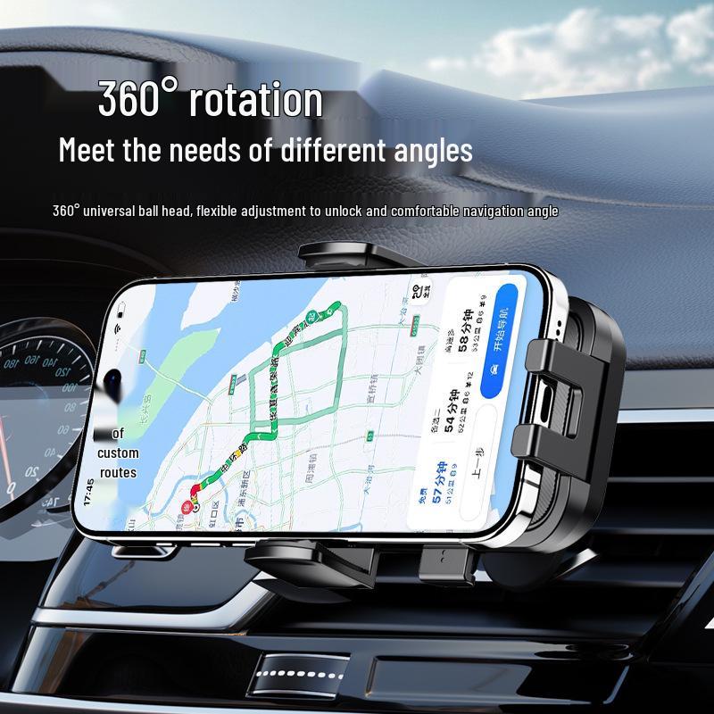 Gravity Induction 360° Rotating Car Phone Holder & Navigation Mount