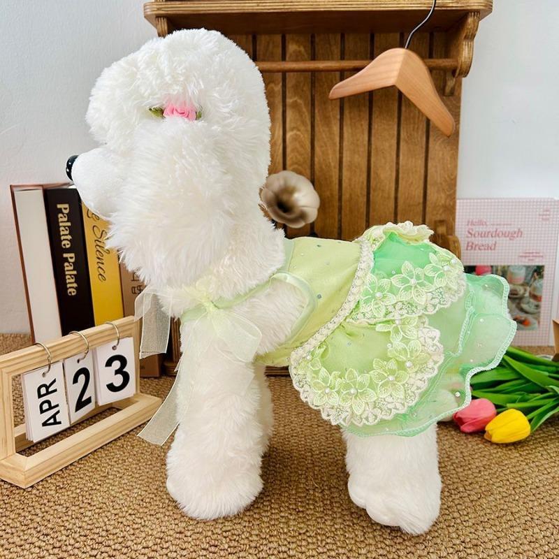 

Spring and summer dog one-piece thin breathable pet West Highland Schnauzer than bear clothes trendy cute dress XXL chest 55 back 45 about 14-8.5 kg