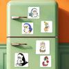 Hand Drawn Cute Cat Magnetic Refrigerator Magnets Soft Magnetic Decorative Stickers, Personalized Kitchen Refrigerator Magnets
