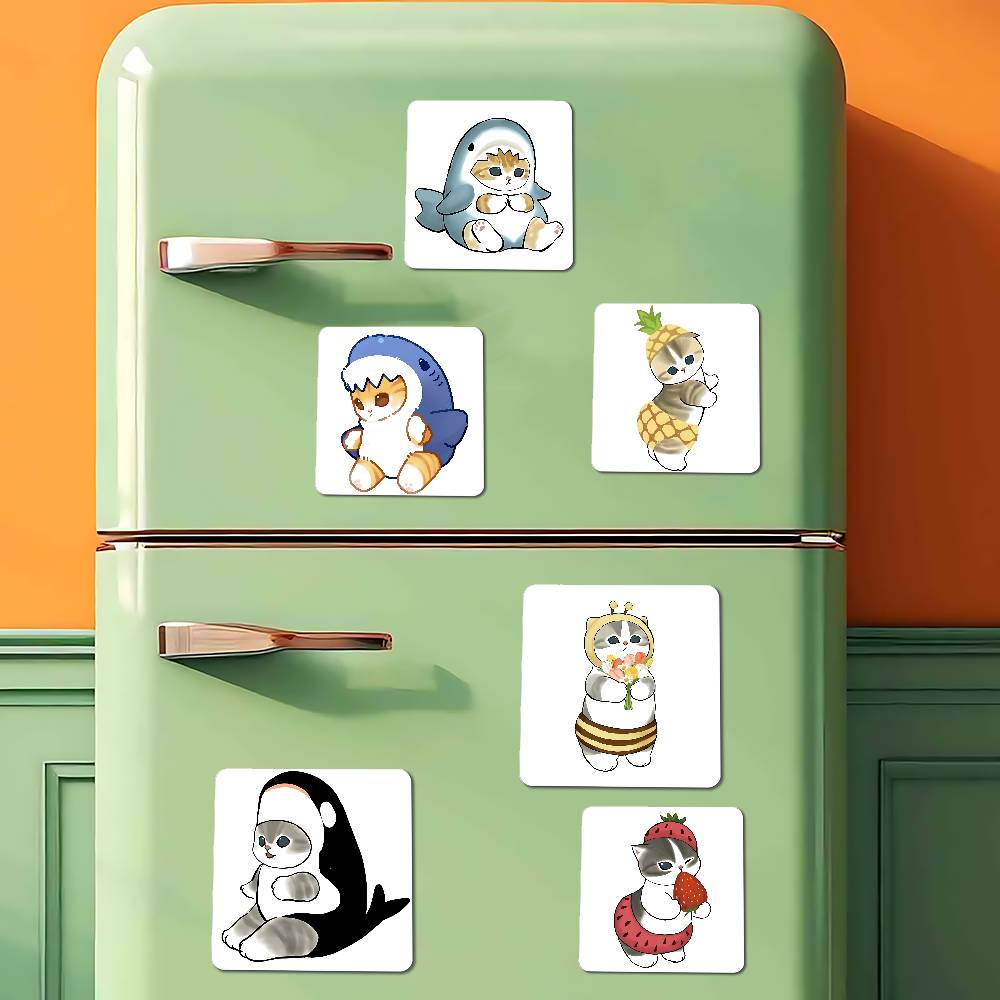 Hand Drawn Cute Cat Magnetic Refrigerator Magnets Soft Magnetic Decorative Stickers, Personalized Kitchen Refrigerator Magnets
