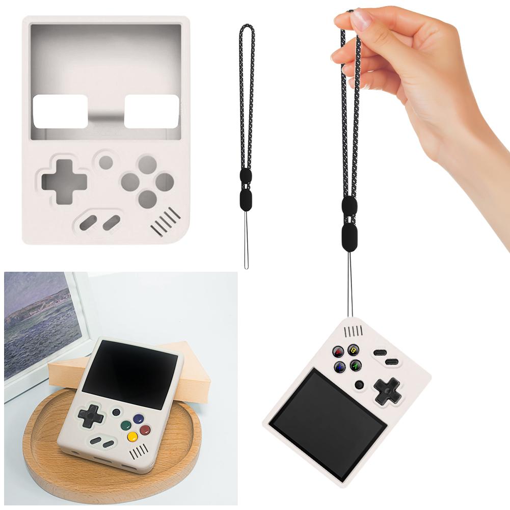 Protective Cover for MIYOO Mini Plus / Mini Gaming Console Silicone Sleeve Skin Soft Skin Cover Anti-Slip Case with Lanyard