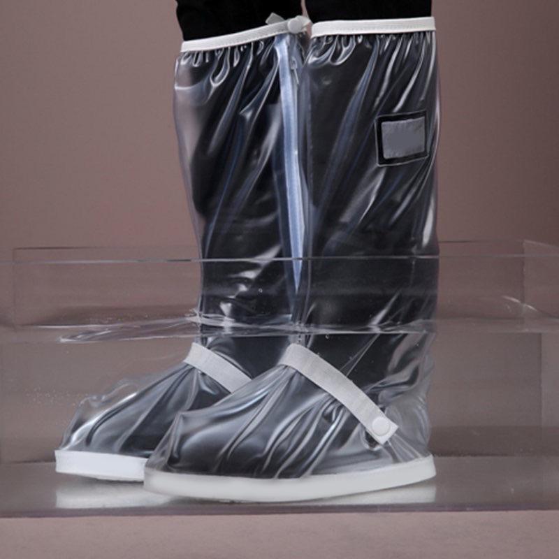 Full Coverage Waterproof High-Top Non-Slip Shoe Covers for Men & Women - Thickened and Wear-Resistant for Rainy Days