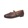 Soft-soled Korean single shoes women's 2025 spring new Internet celebrity versatile flat-soled temperament with skirt buckle belt Mary Jane shoes