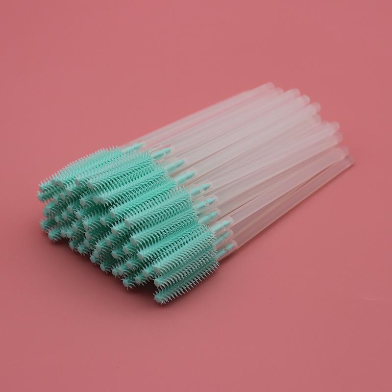 Disposable Silicone Eyelash & Eyebrow Brush with Transparent Handle