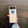 New Plush Love Heart Hand Bracelet Phone Case For Samsung Galaxy Zflip 5g For Galaxy Zflip3 Zflip4 Folding Shell Cover Capa