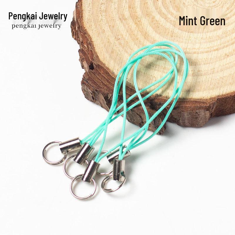 100 Colorful Double Loop Mobile Phone Lanyards - Doll Polyester Pendant Ropes for DIY Jewelry and Handmade Projects