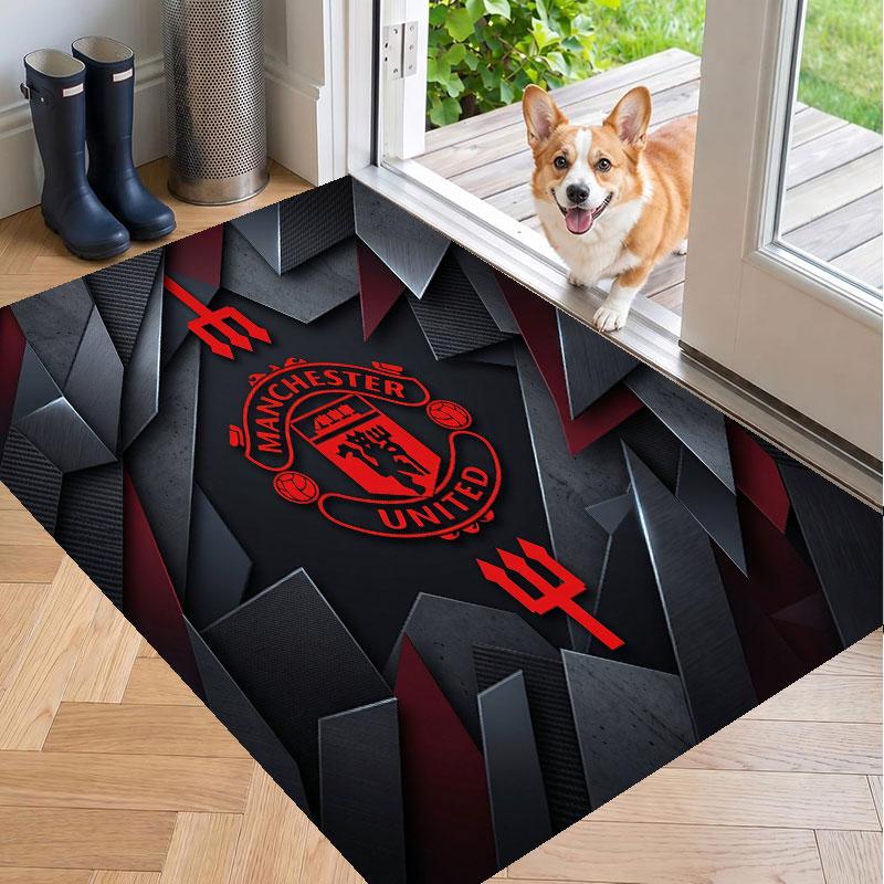 Soft Floor Carpet Manchester United Pattern Area Rug Decorative Mat For Home Room Decoration