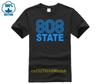 808 State T Shirt 100 Cotton Retro Rave Acid House Pacific Stateash Summer Short Sleeves Cotton T Shirt Fashion