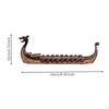 Dragon Boats Incense Holder Retro Style Ship Handmade Resin Scent Dish for Indoor