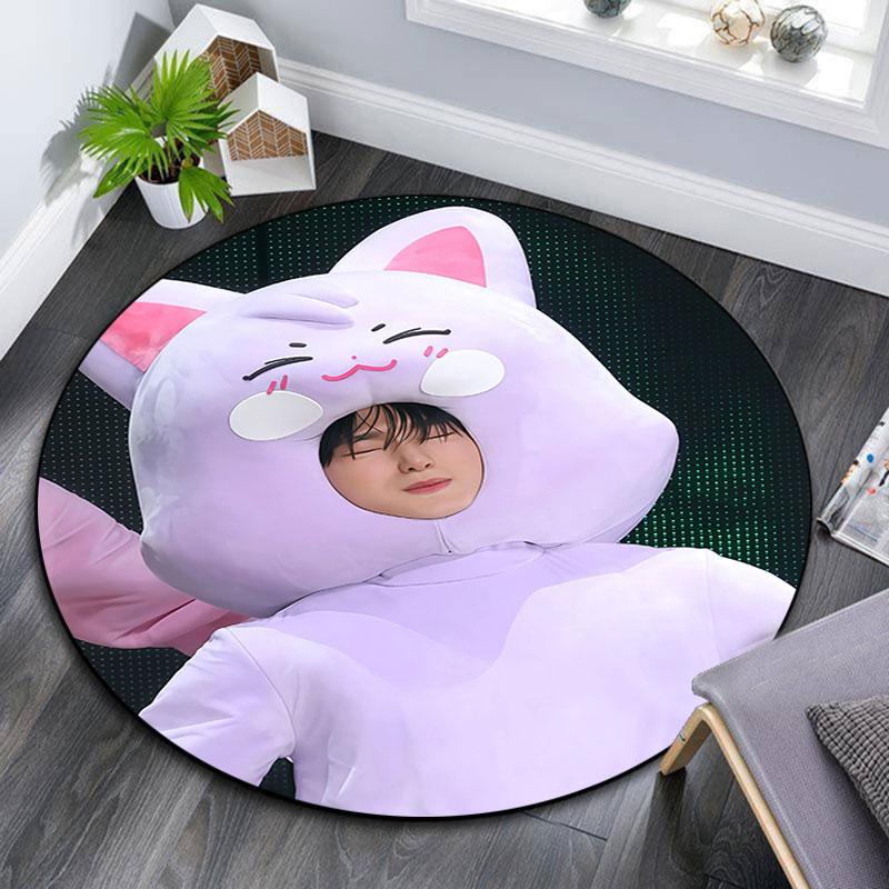 Choi San pattern round rug,Carpet Rug for Living Room Bedroom Playroom ,Non-slip Floor Mat,Holiday Gifts and Birthday Gifts.