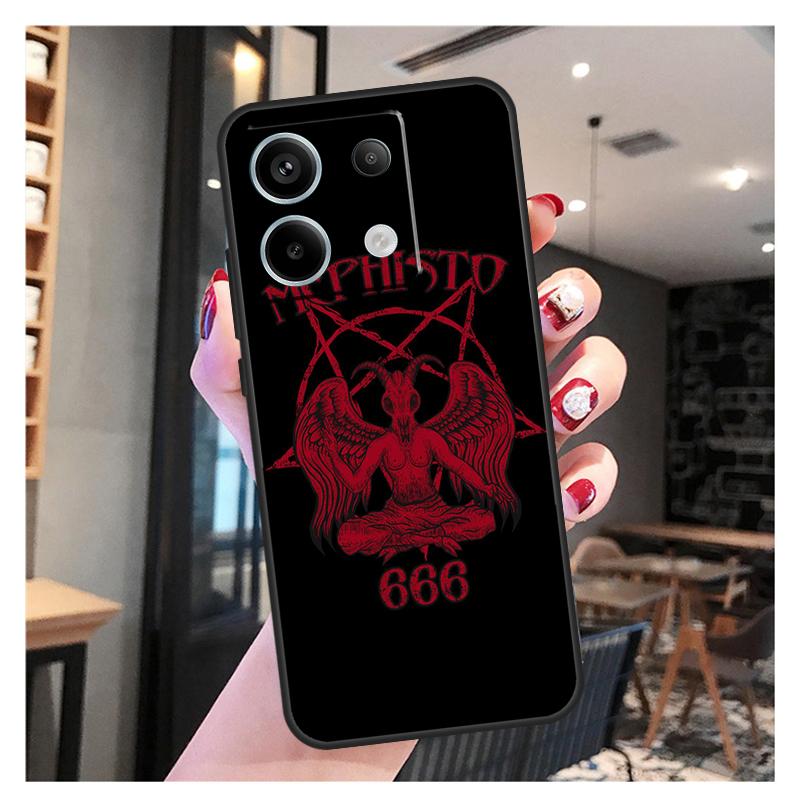 Pentagram Baphomet Satan Case For Xiaomi Redmi Note 13 12 11 9 10 Pro 9S 10S 11S 12S Redmi 13 12 10C 12C 13C Coque