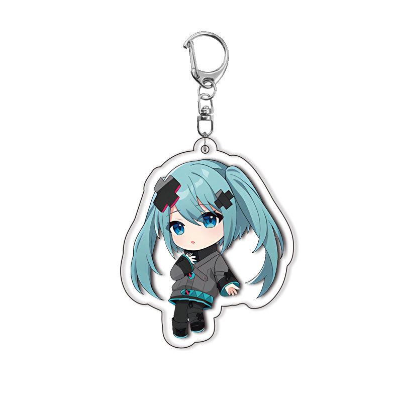 World Project Acrylic Keychain Game Related Products Girl Gift Key Rings Souvenir Cute Pendant