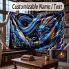 Dragon Theme Throw Blanket Custom Name Text Personalized Blanket Soft Cozy Blanket for Home Sofa Bed