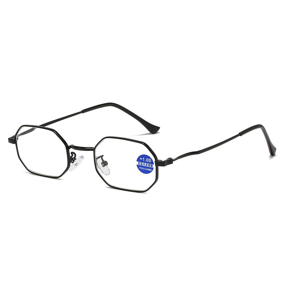 Polygonal Retro Anti-Blue Metal Reading Glasses Men'S Reading Glasses Women'S High Definition Reading Reading Glasses