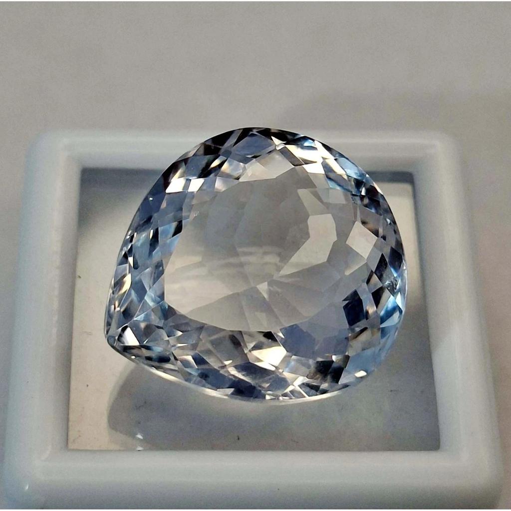 Natural White Sapphire 24-26 Ct Pear Cut Certified Fabulous Loose Gemstone