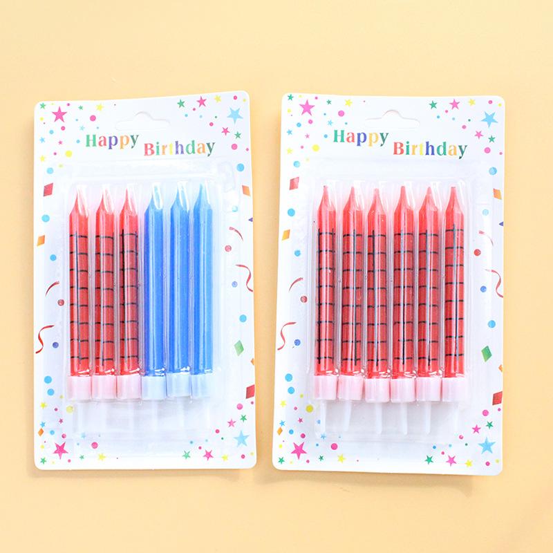 Ins Style Spider-Man Themed Printed Cake Candles 6 Personalized Red Candles for Birthday Party